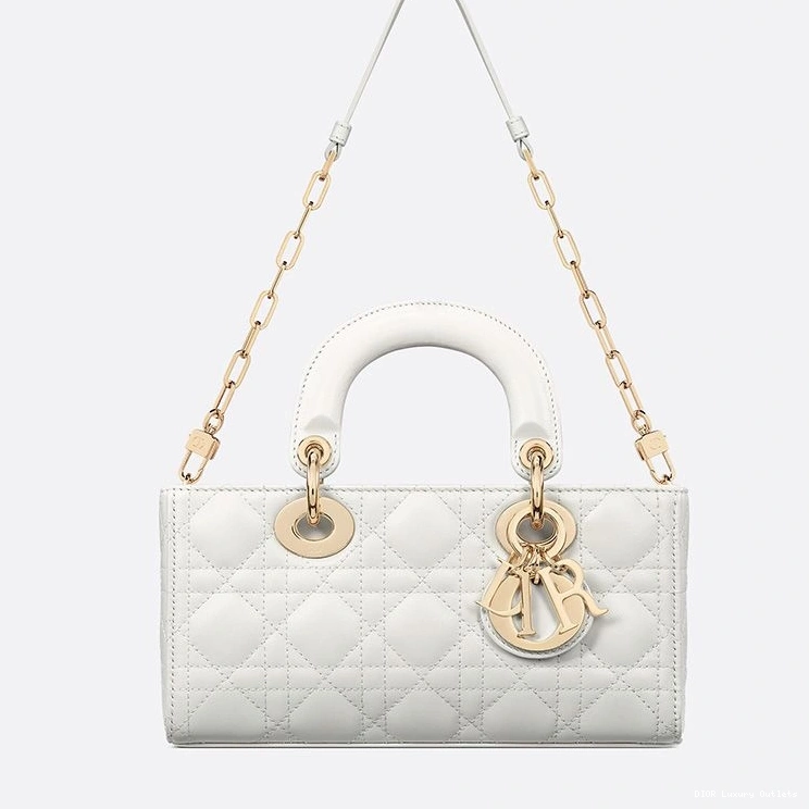 Cheap Small White Lambskin D-Joy Lady Cannage Bag 0805 Luxury